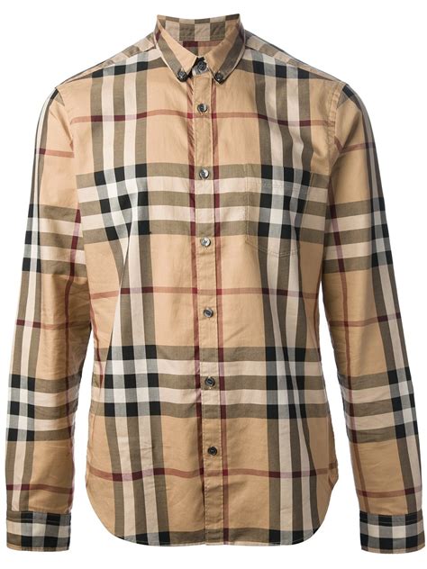 burberry classic fit shirt|Burberry checkered shirt.